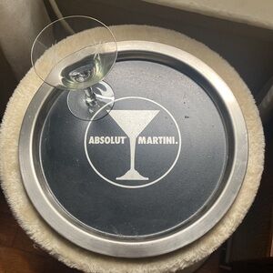 Vintage Absolut Martini Vodka Drink Tray cocktail beverage bar accessory Vonpok
